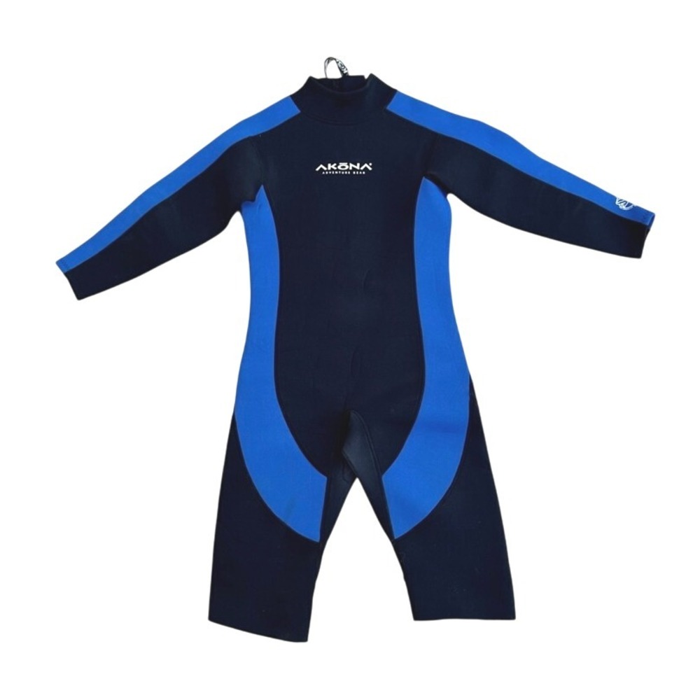Akona‎ Wetsuit Shorty Scuba Diving Snorkeling Blue Black Men LG Beach Water